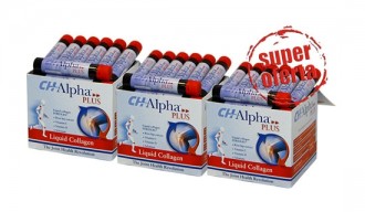 3 cutii CH Alpha Plus - Colagen lichid (fiole de uz oral)